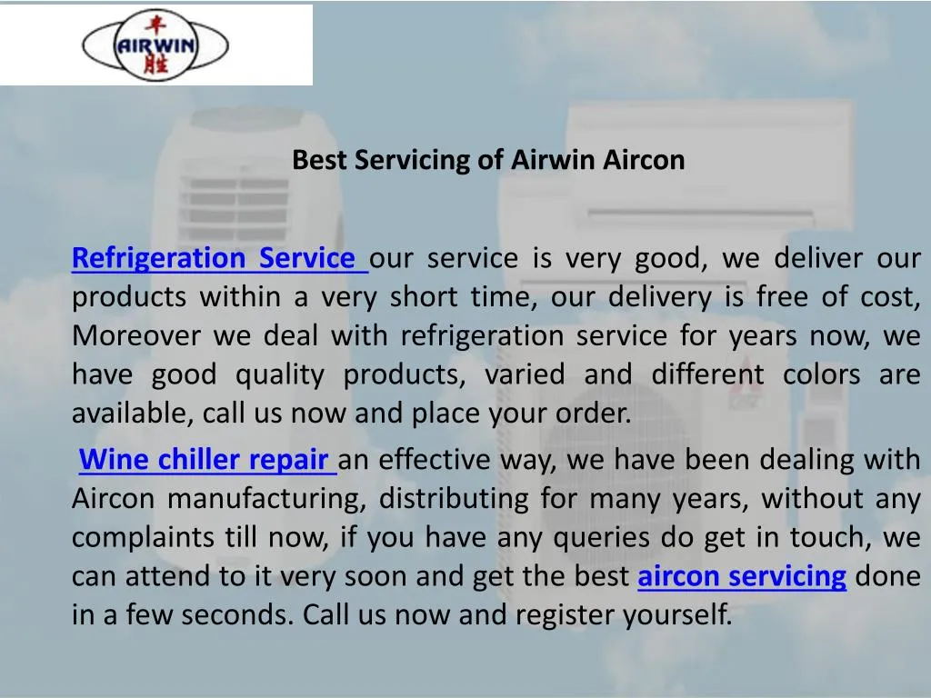 best servicing of airwin aircon