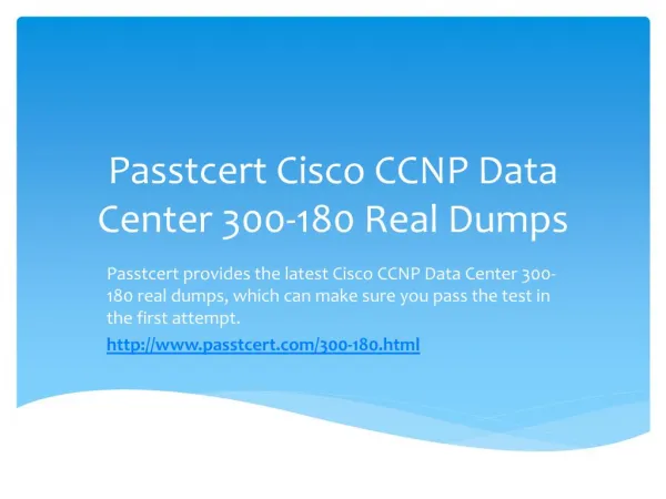 Passtcert Cisco 300-180 Questions and answers