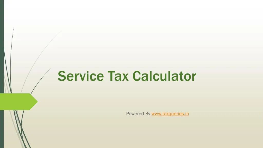 service tax calculator