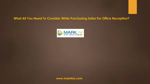Find The Right Type Of Reception Seating And Sofa At Mark4OS Store
