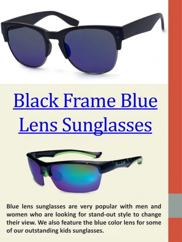 Sunglasses Blue Lens