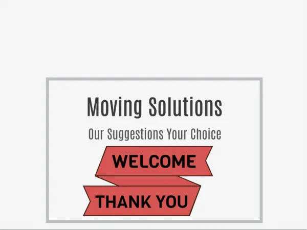 Moving Solutions