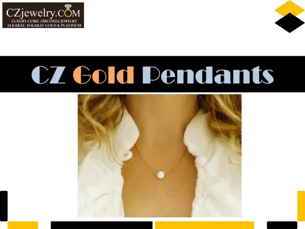 Cubic Zirconia Gold Pendants - Czjewelry