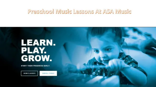 Preschool Music Lessons 