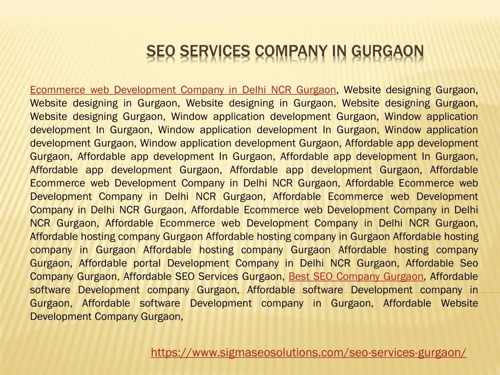 seo services company in gurgaon