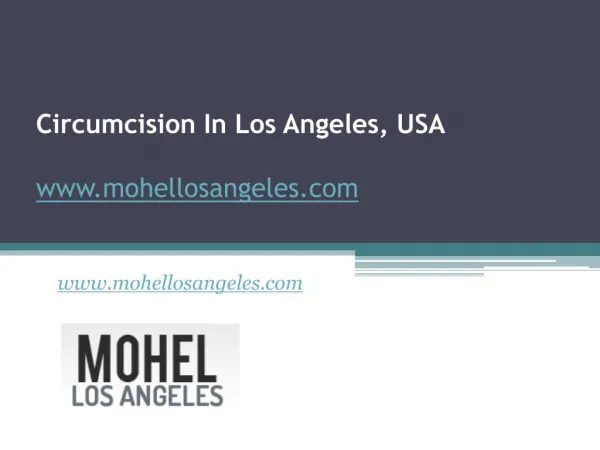 Circumcision in Los Angeles, USA - www.mohellosangeles.com