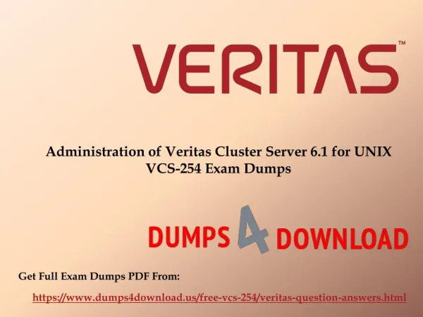 March Latest Veritas VCS-254 Exam Dumps Questions