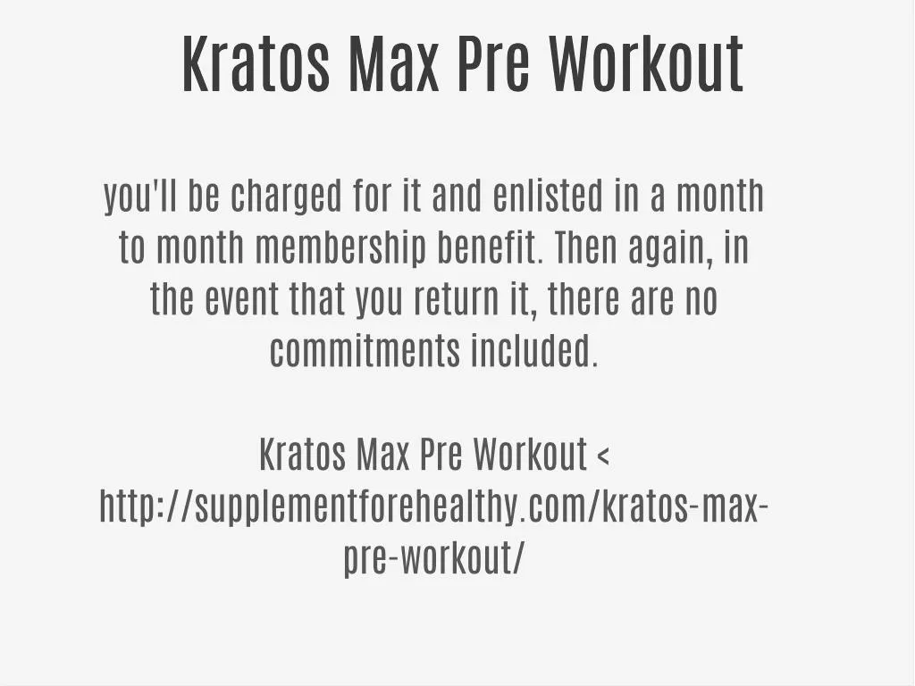 kratos max pre workout kratos max pre workout