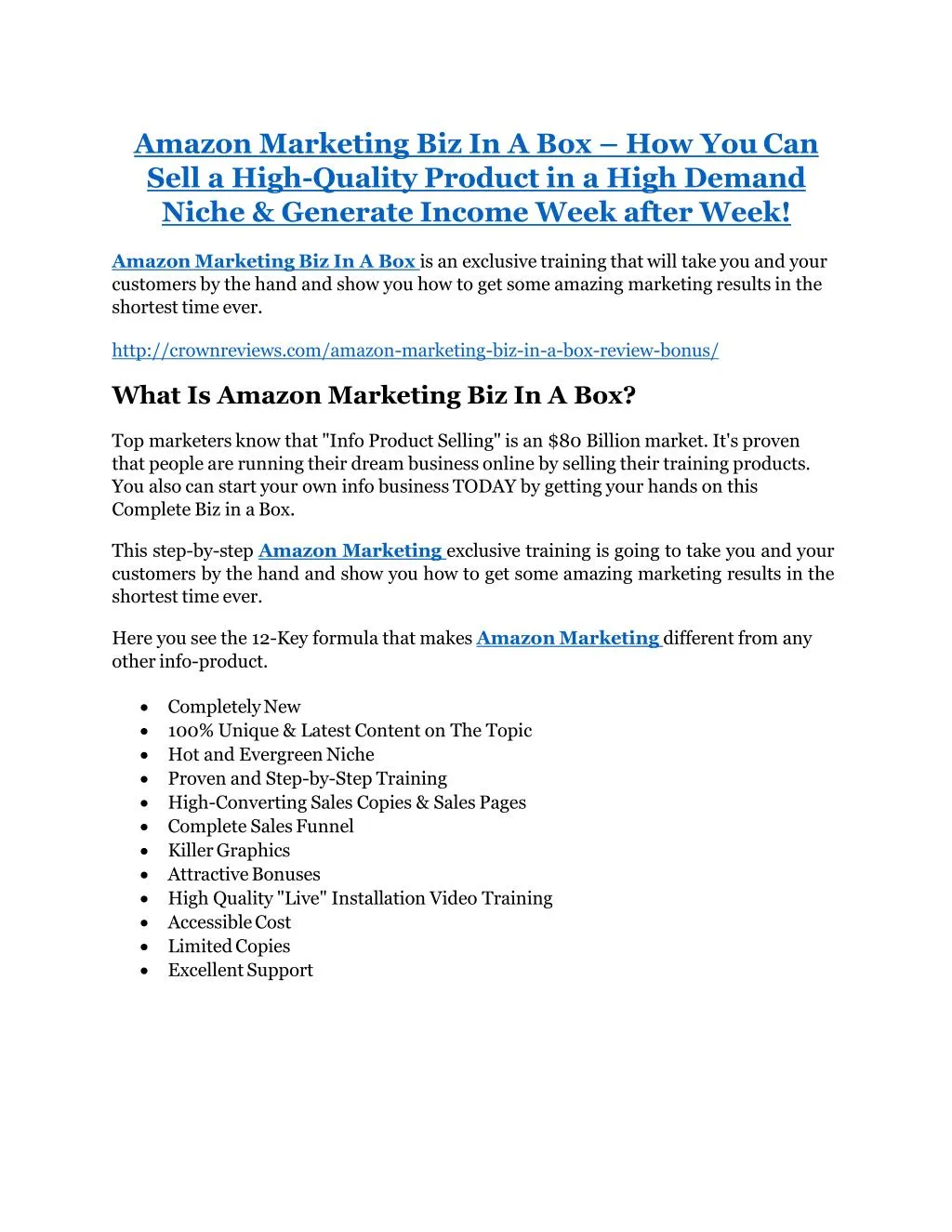 amazon marketing biz in a box how you can sell