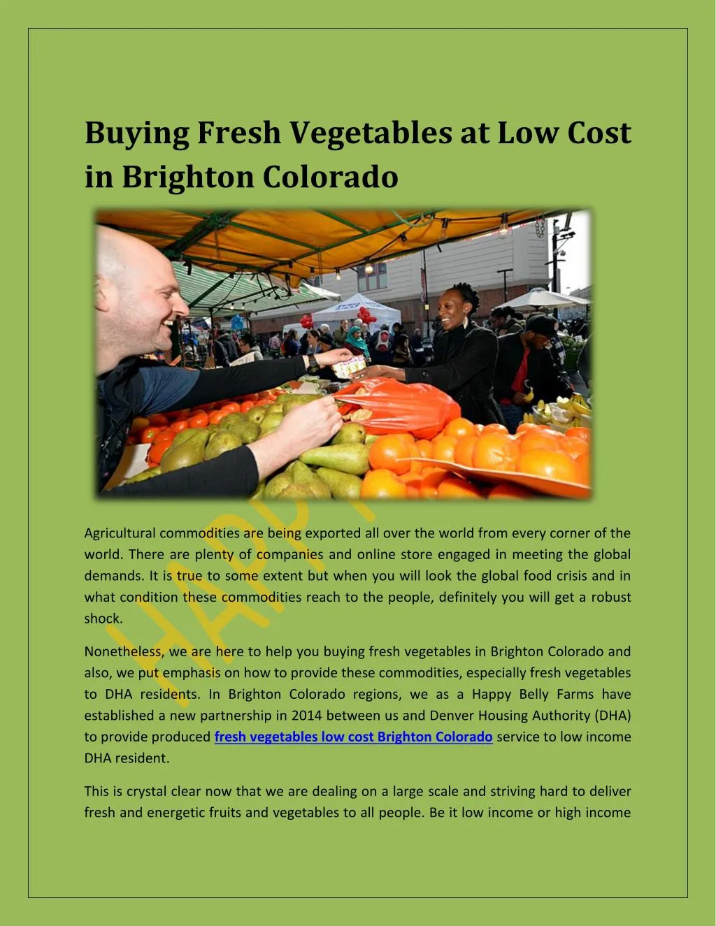 buying fresh vegetables at low cost in brighton