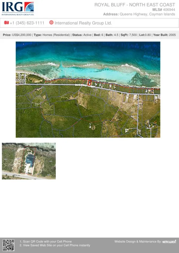 Royal Bluff Residential property for sale in the Cayman Islands.