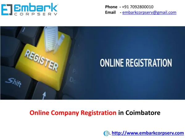 Online Company Registration in Coimbatore
