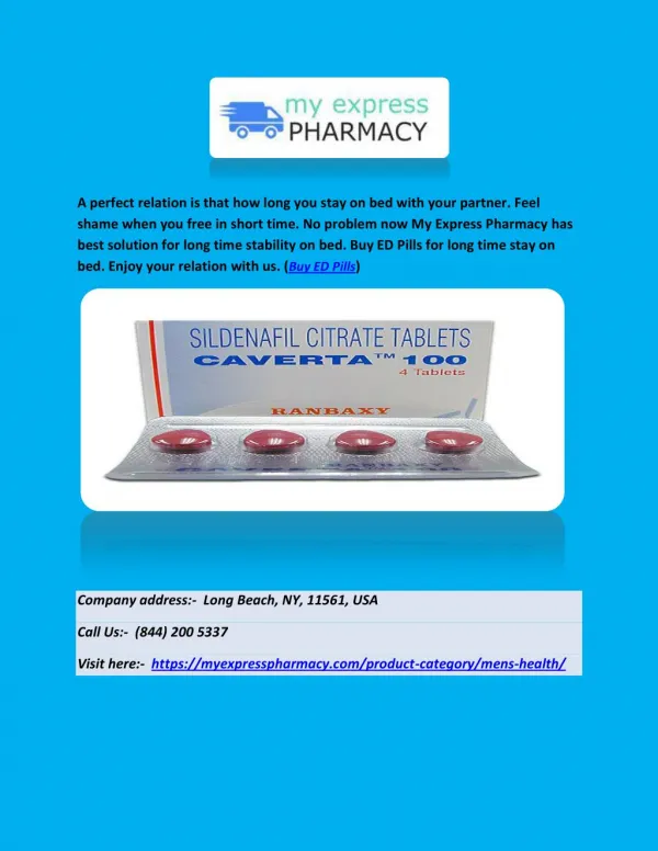 Buy ED Pills - Myexpresspharmacy.com