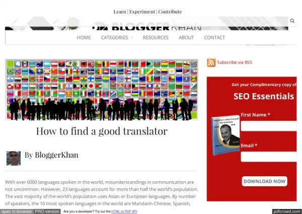 How to find a translator