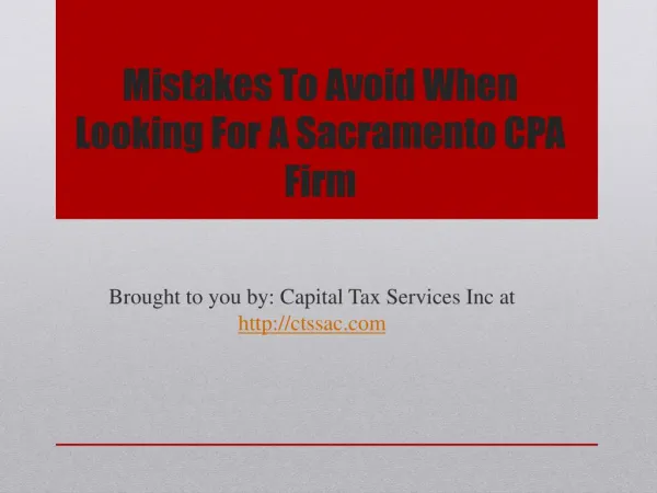 Mistakes To Avoid When Looking For A Sacramento CPA Firm