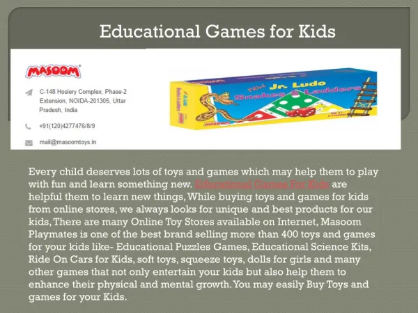 Buy Best Educational Board Games For Kids