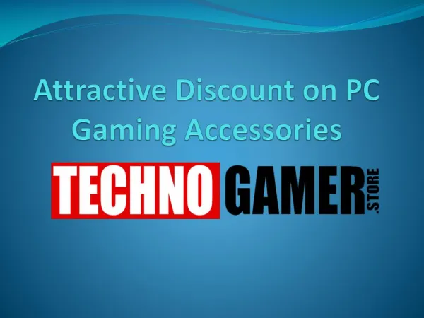Attractive discount on pc gaming accessories