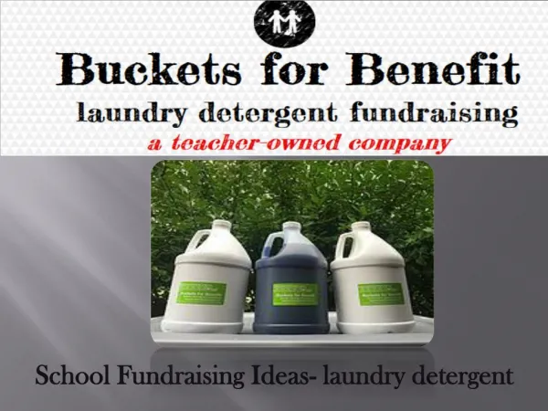 School Fundraising Ideas- laundry detergent