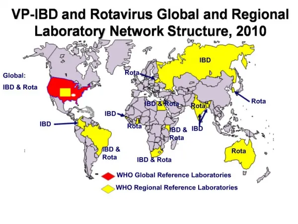VP-IBD and Rotavirus Global and Regional Laboratory Network Structure, 2010