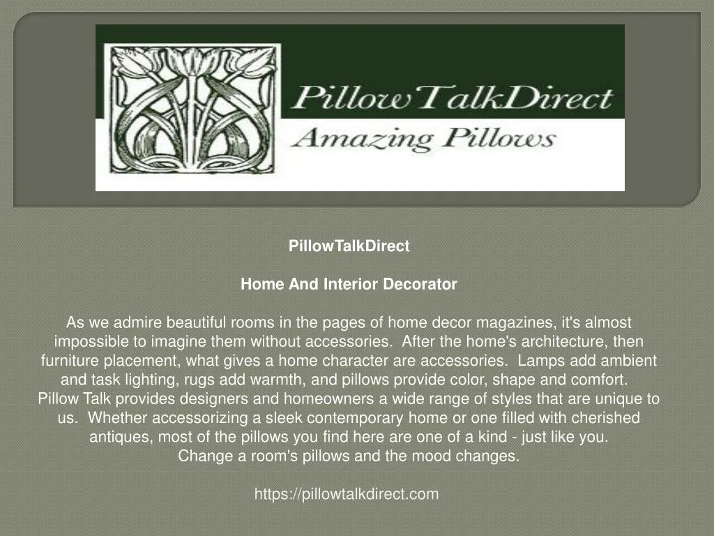 pillowtalkdirect home and interior decorator