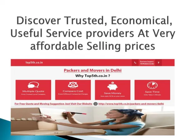 Discover Trusted, Economical, Useful Service providers At Very affordable Selling prices