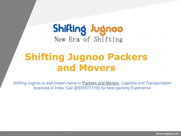 Shifting Jugnoo Packers and Movers in Gurgaon