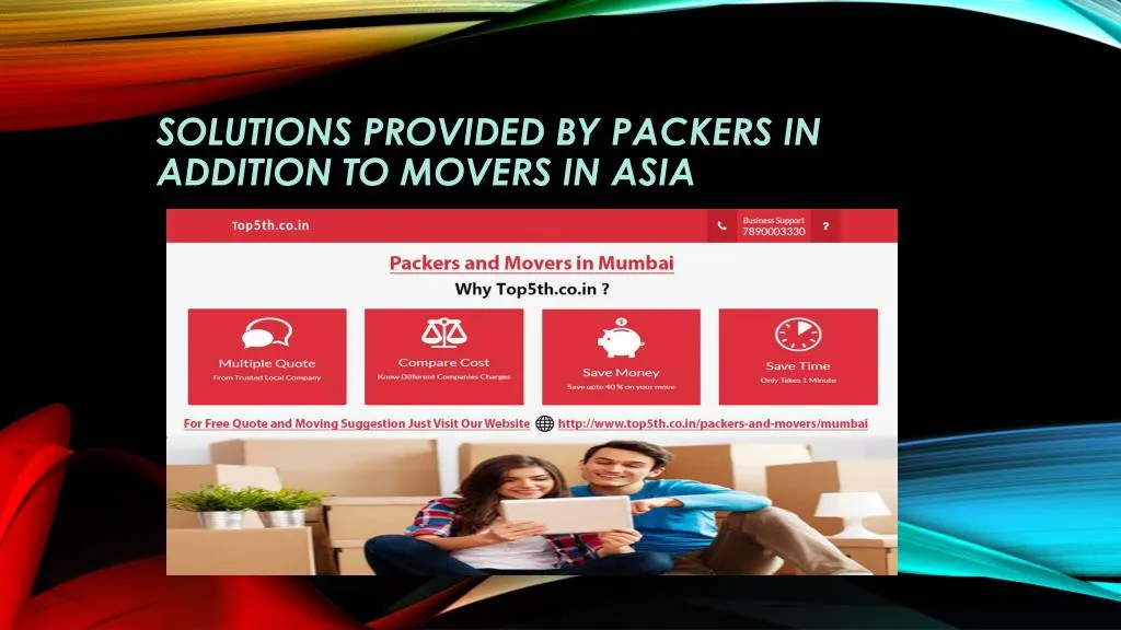 solutions provided by packers in addition to movers in asia