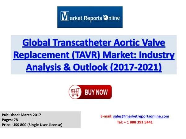 Transcatheter Aortic Valve Replacement Industry Analysis 2017 and Forecast to 2021