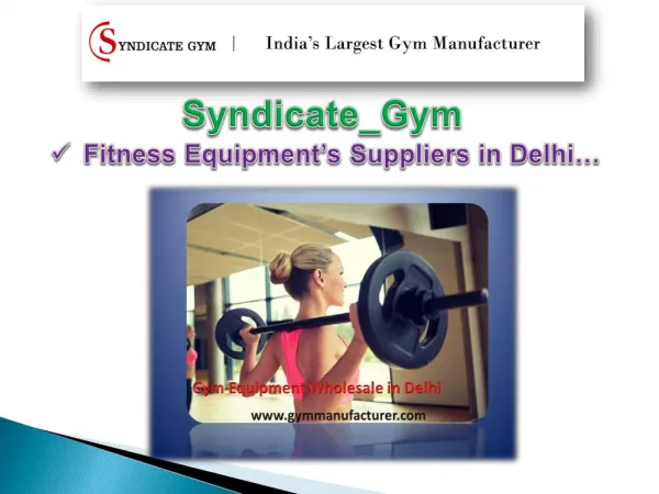 Gym equipment in Delhi Offers Affordable Fitness Gears