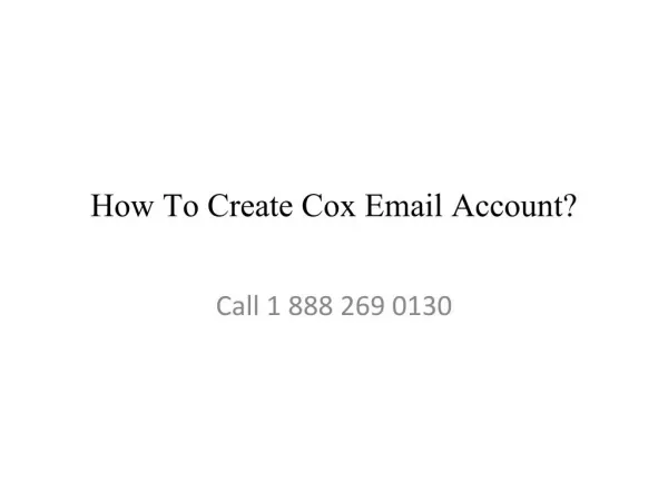How To Create Cox Email Account?