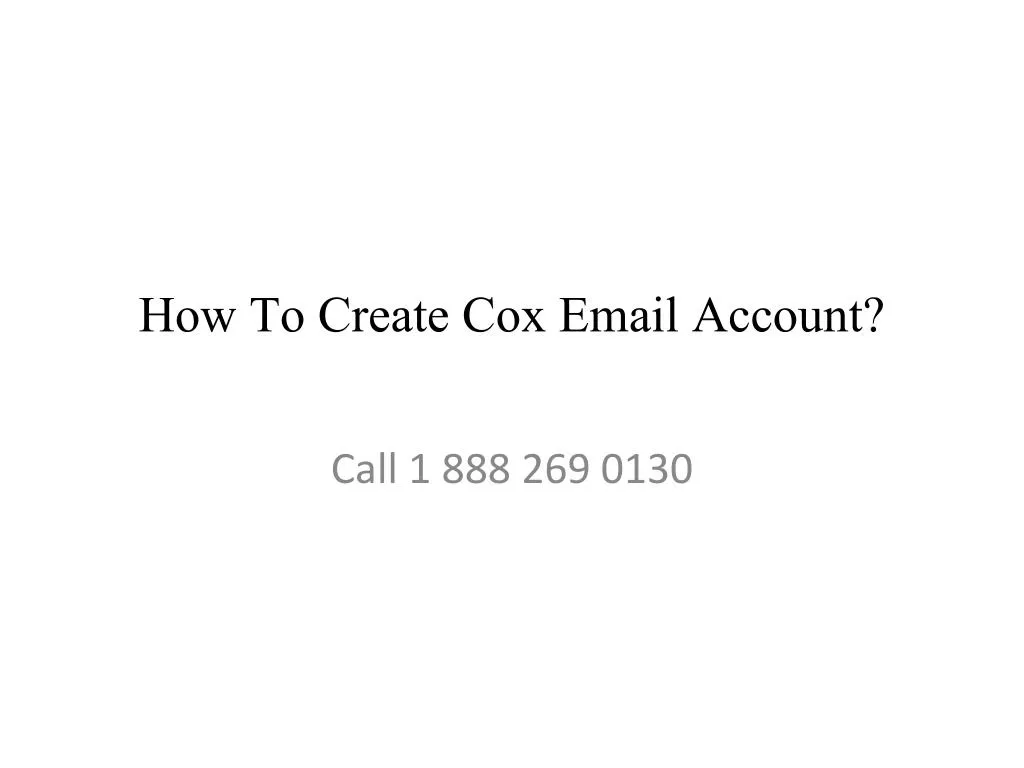 how to create cox email account