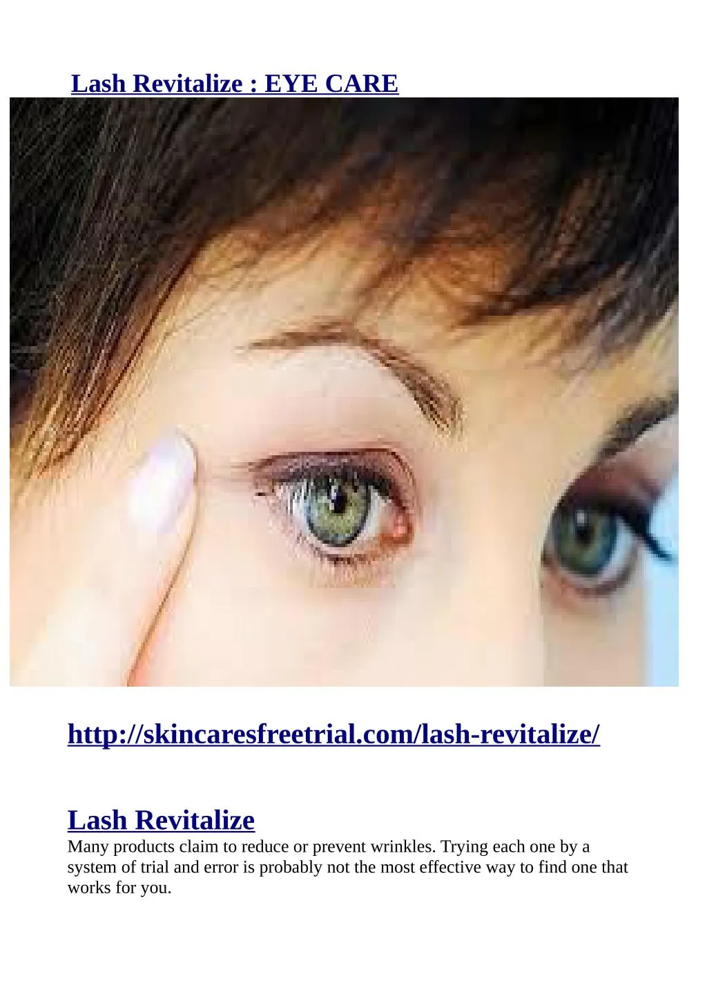 lash revitalize eye care