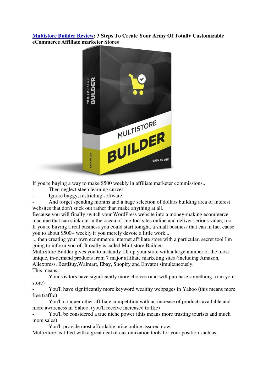 multistore builder review 3 steps to create your