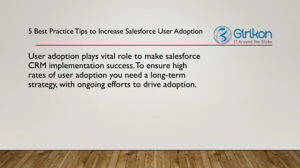 5 Best Practice Tips to Increase Salesforce User Adoption