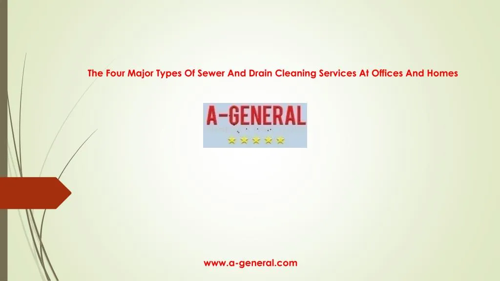 the four major types of sewer and drain cleaning