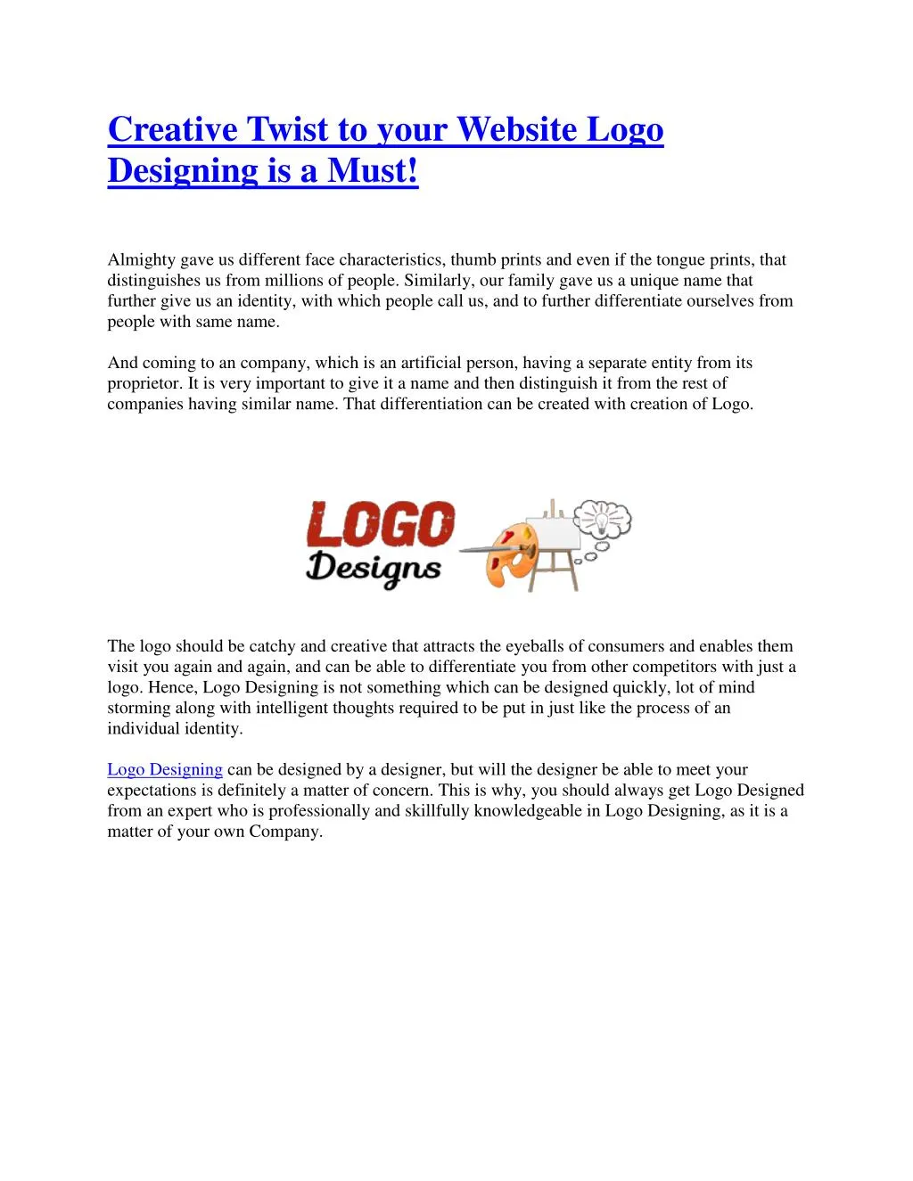 creative twist to your website logo designing