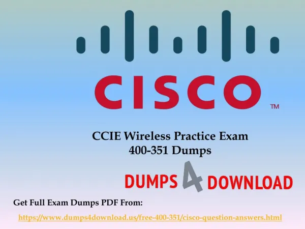 New Cisco 400-351 Exam Dumps Questions - Dumps4Download.us