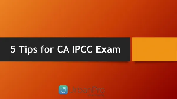 5 Tips for CA IPCC Exam