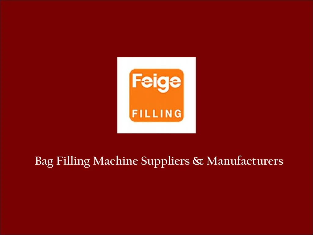 bag filling machine suppliers manufacturers