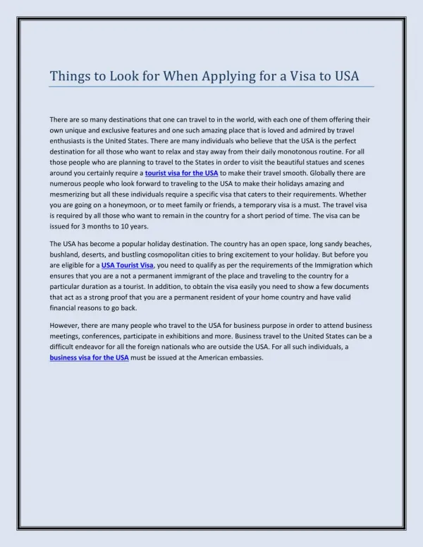 Things to Look for When Applying for a Visa to USA.pdf