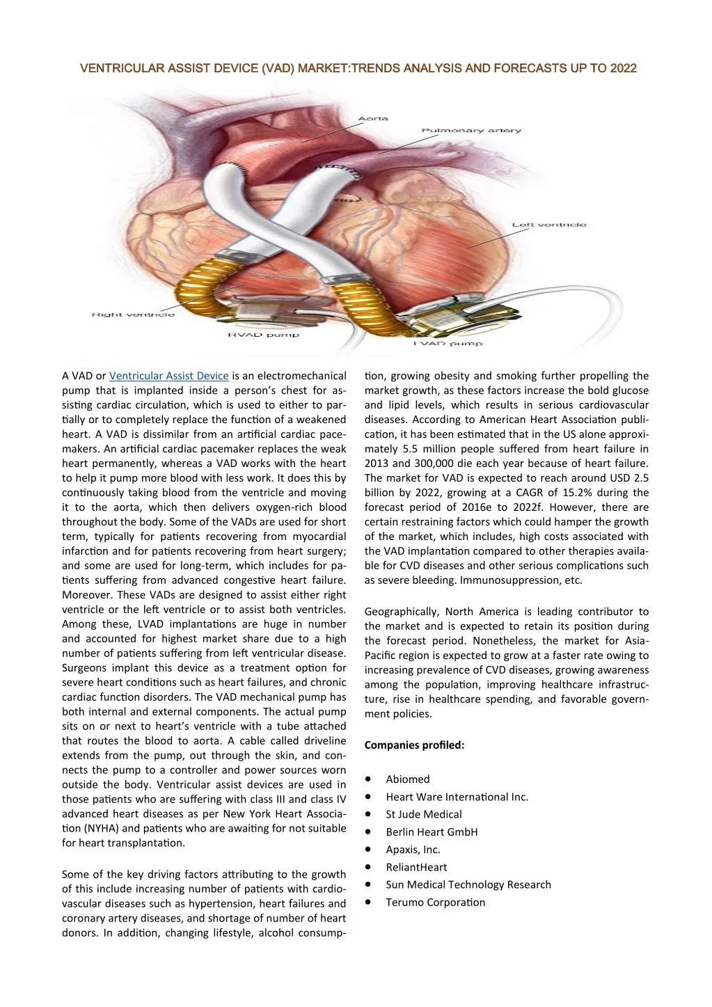 ventricular assist d ventricular assist device