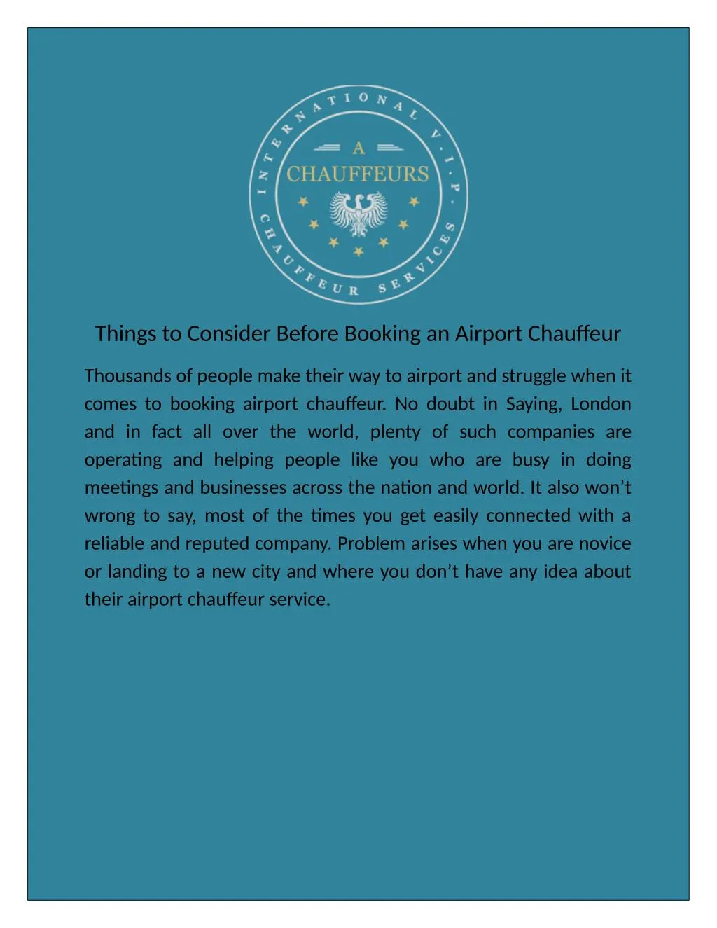 things to consider before booking an airport