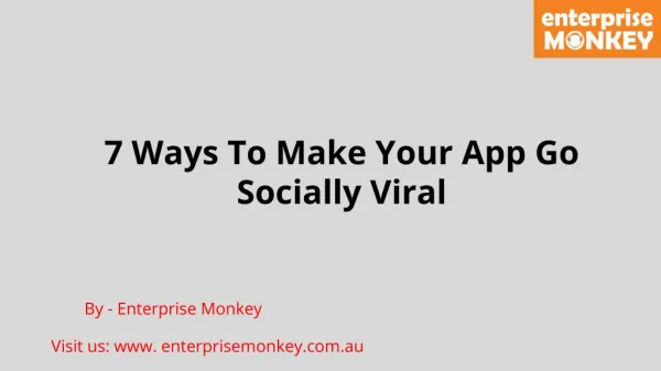 7 Ways To Make Your App Go Socially Viral