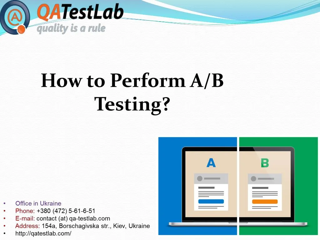 how to perform a b testing