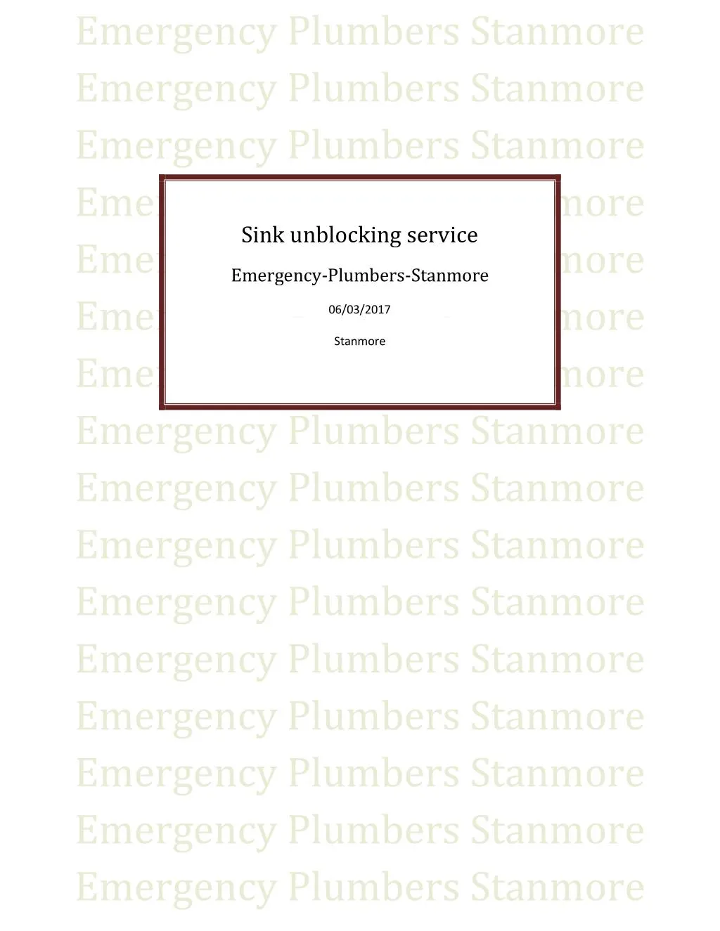 emergency plumbers stanmore emergency plumbers