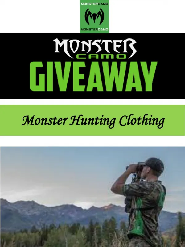 Monster Hunting Clothing
