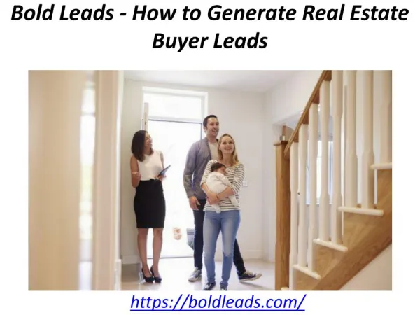 Bold Leads - How to Generate Real Estate Buyer Leads
