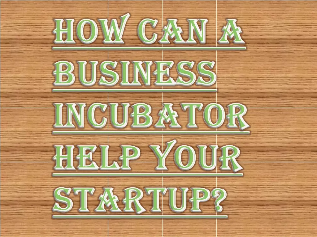 how can a business incubator help your startup