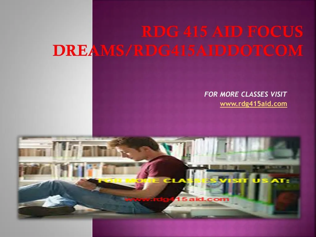 rdg 415 aid focus dreams rdg415aiddotcom