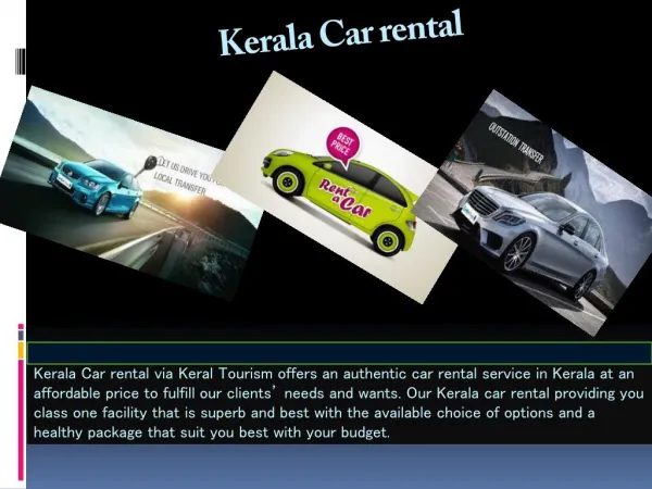 Kerala car rental, Car rental in kerala, Car hire in kerala, Rent a car in Kerala